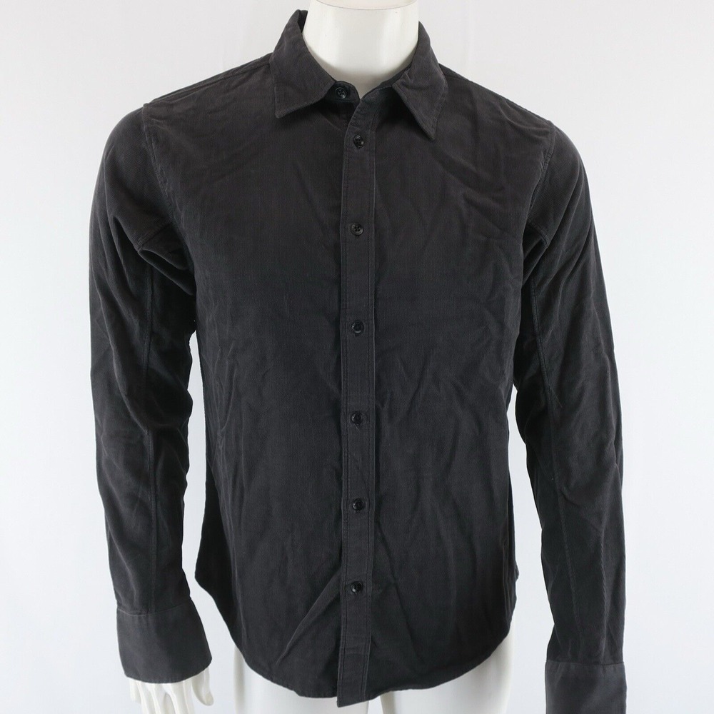 rag & bone Corduroy‎ Engineered Button Up Shirt Mens S Phantom Gray Retail $255